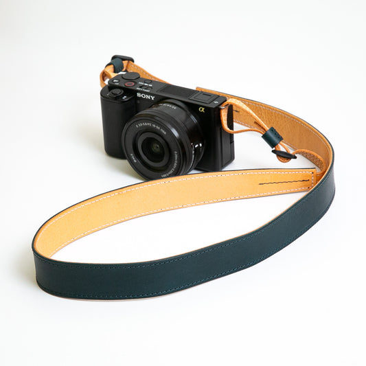 【12色】《オイルレザー×クラスト》ワイドストラップ